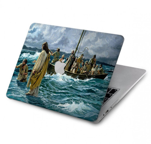 S1722 Jesus Walk on The Sea Hard Case For MacBook Air 13″ - A1932, A2179, A2337