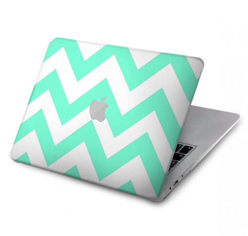 S1723 Mint Chevron Zigzag Hard Case For MacBook Pro Retina 13″ - A1425, A1502