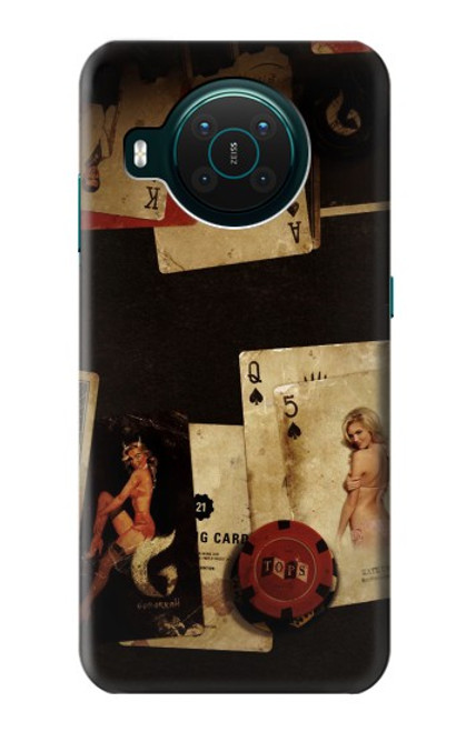 S1069 Old Vintage Sexy Poker Case For Nokia X10