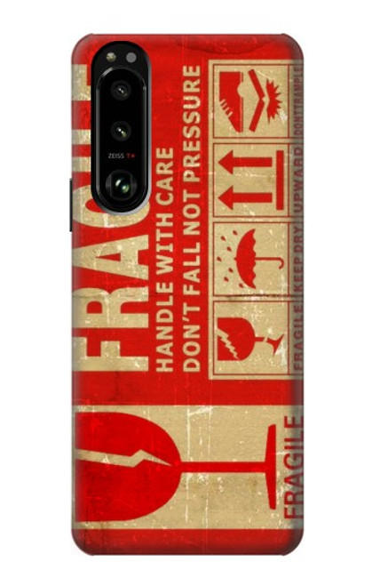 S3552 Vintage Fragile Label Art Case For Sony Xperia 5 III