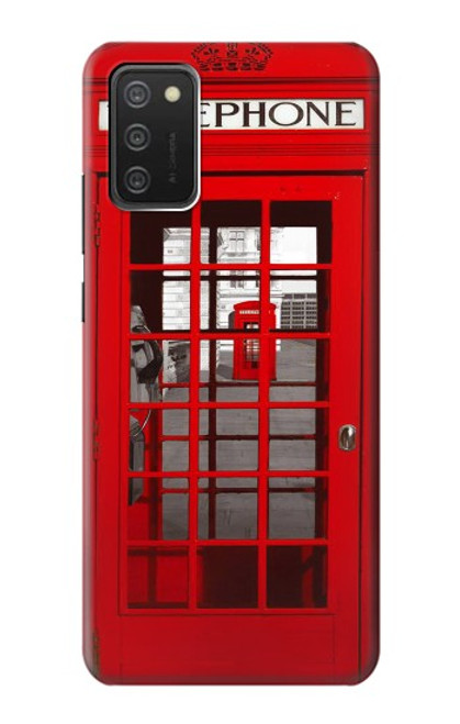 S0058 British Red Telephone Box Case For Samsung Galaxy A03S