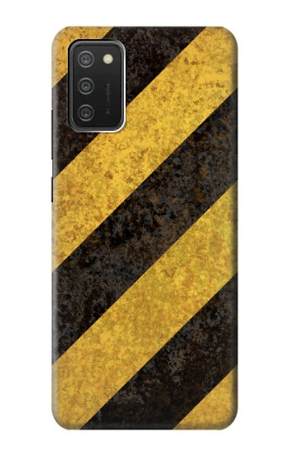 S2231 Yellow and Black Line Hazard Striped Case For Samsung Galaxy A03S