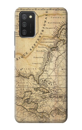 S2506 Exploration North America Map Case For Samsung Galaxy A03S