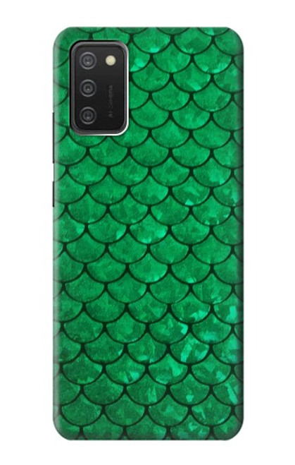 S2704 Green Fish Scale Pattern Graphic Case For Samsung Galaxy A03S