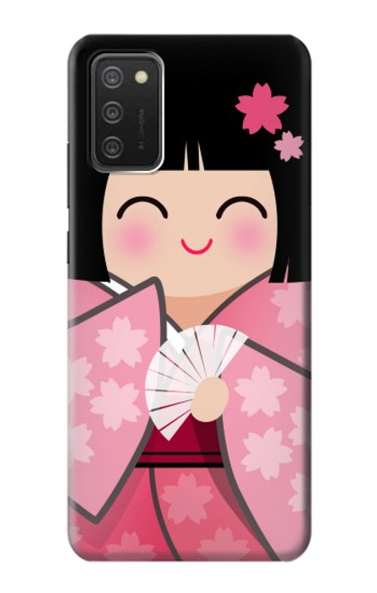 S3042 Japan Girl Hina Doll Kimono Sakura Case For Samsung Galaxy A03S