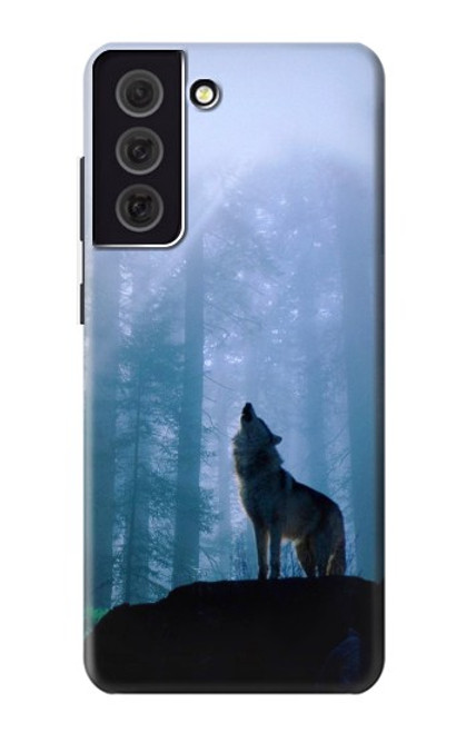 S0935 Wolf Howling in Forest Case For Samsung Galaxy S21 FE 5G