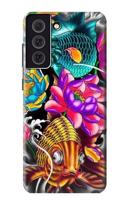 S1630 Fish Japanese Oriental Tattoo Case For Samsung Galaxy S21 FE 5G