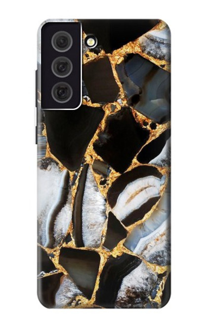 S3419 Gold Marble Graphic Print Case For Samsung Galaxy S21 FE 5G