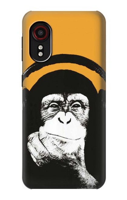S2324 Funny Monkey with Headphone Pop Music Case For Samsung Galaxy Xcover 5