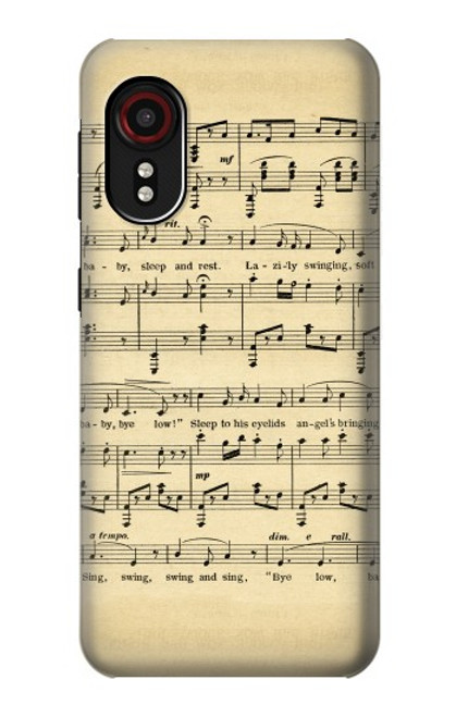 S2504 Vintage Music Sheet Case For Samsung Galaxy Xcover 5