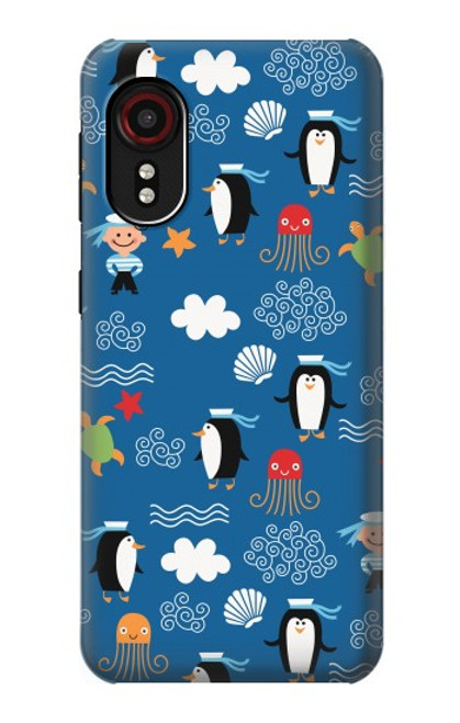 S2572 Marine Penguin Pattern Case For Samsung Galaxy Xcover 5