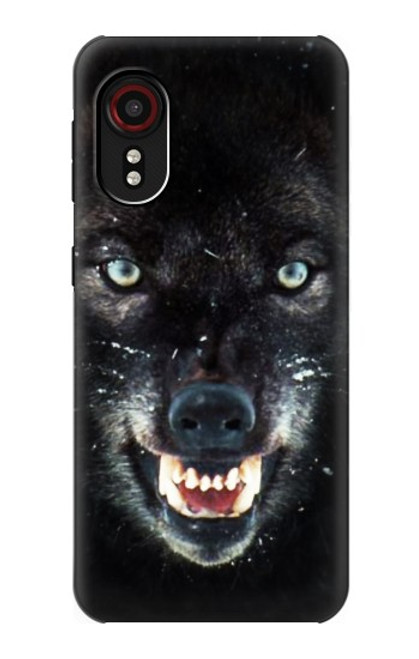 S2823 Black Wolf Blue Eyes Face Case For Samsung Galaxy Xcover 5