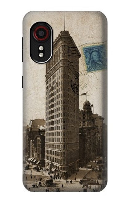 S2832 New York 1903 Flatiron Building Postcard Case For Samsung Galaxy Xcover 5