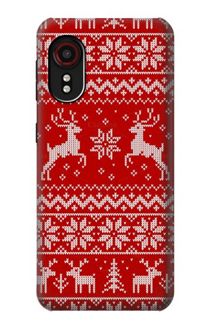 S2835 Christmas Reindeer Knitted Pattern Case For Samsung Galaxy Xcover 5