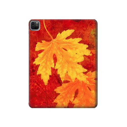 S0479 Maple Leaf Hard Case For iPad Pro 12.9 (2022,2021,2020,2018, 3rd, 4th, 5th, 6th)