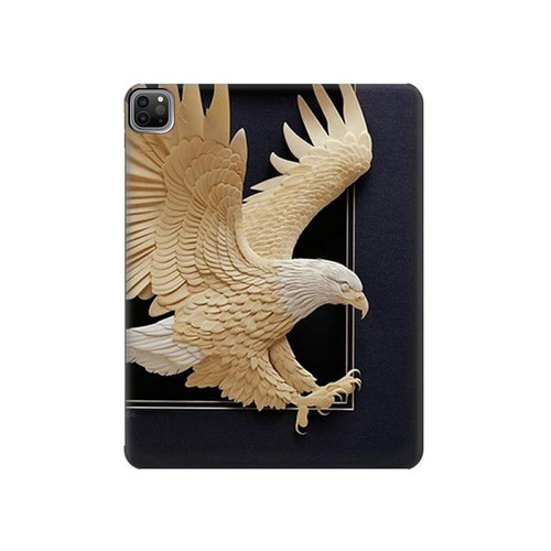 S1383 Paper Sculpture Eagle Hard Case For iPad Pro 12.9 (2022,2021,2020,2018, 3rd, 4th, 5th, 6th)