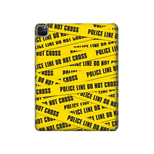 S2088 Police Line Do Not Cross Hard Case For iPad Pro 12.9 (2022,2021,2020,2018, 3rd, 4th, 5th, 6th)