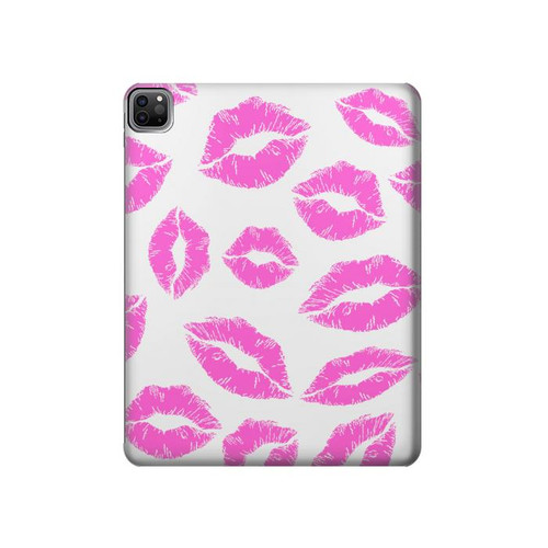 S2214 Pink Lips Kisses Hard Case For iPad Pro 12.9 (2022,2021,2020,2018, 3rd, 4th, 5th, 6th)