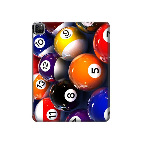 S2238 Billiard Pool Ball Hard Case For iPad Pro 12.9 (2022,2021,2020,2018, 3rd, 4th, 5th, 6th)