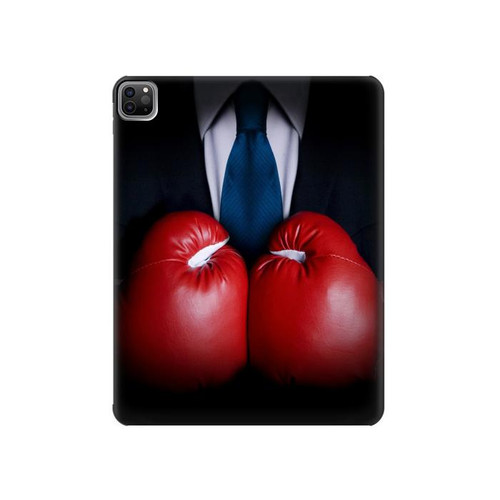 S2261 Businessman Black Suit With Boxing Gloves Hard Case For iPad Pro 12.9 (2022,2021,2020,2018, 3rd, 4th, 5th, 6th)