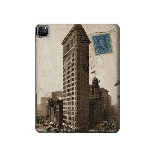 S2832 New York 1903 Flatiron Building Postcard Hard Case For iPad Pro 12.9 (2022,2021,2020,2018, 3rd, 4th, 5th, 6th)