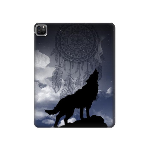 S3011 Dream Catcher Wolf Howling Hard Case For iPad Pro 12.9 (2022,2021,2020,2018, 3rd, 4th, 5th, 6th)