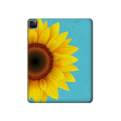 S3039 Vintage Sunflower Blue Hard Case For iPad Pro 12.9 (2022, 2021, 2020, 2018), Air 13 (2024)