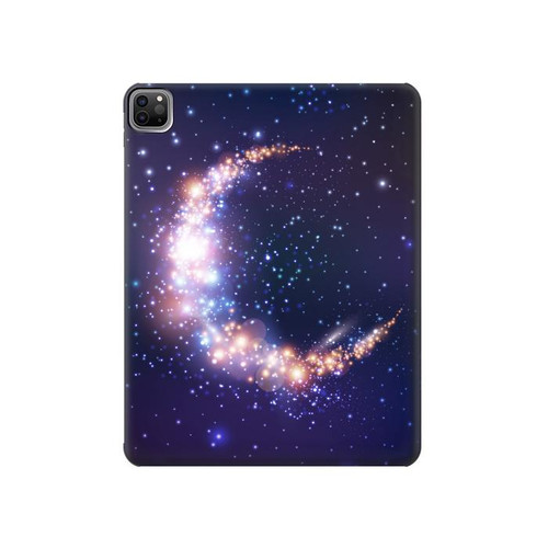 S3324 Crescent Moon Galaxy Hard Case For iPad Pro 12.9 (2022,2021,2020,2018, 3rd, 4th, 5th, 6th)