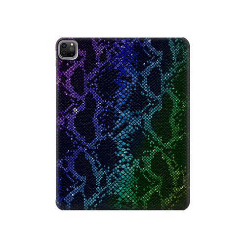 S3366 Rainbow Python Skin Graphic Print Hard Case For iPad Pro 12.9 (2022,2021,2020,2018, 3rd, 4th, 5th, 6th)