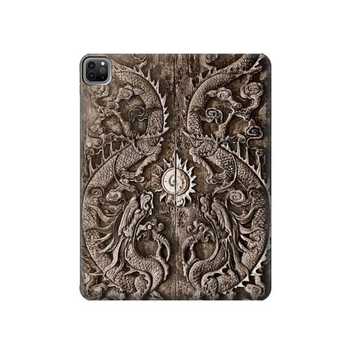 S3395 Dragon Door Hard Case For iPad Pro 12.9 (2022,2021,2020,2018, 3rd, 4th, 5th, 6th)
