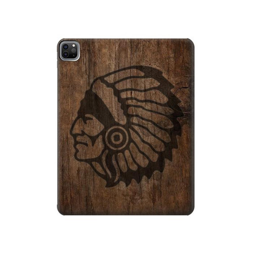 S3443 Indian Head Hard Case For iPad Pro 12.9 (2022,2021,2020,2018, 3rd, 4th, 5th, 6th)