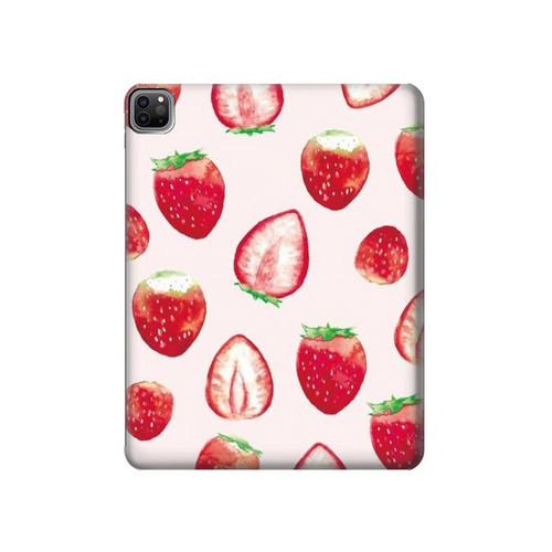 S3481 Strawberry Hard Case For iPad Pro 12.9 (2022, 2021, 2020, 2018), Air 13 (2024)