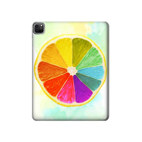 S3493 Colorful Lemon Hard Case For iPad Pro 12.9 (2022, 2021, 2020, 2018), Air 13 (2024)