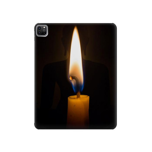 S3530 Buddha Candle Burning Hard Case For iPad Pro 12.9 (2022,2021,2020,2018, 3rd, 4th, 5th, 6th)