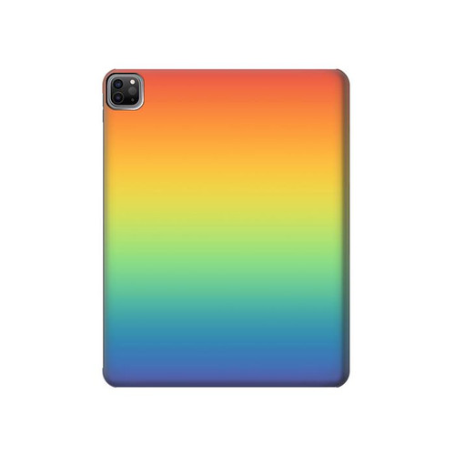 S3698 LGBT Gradient Pride Flag Hard Case For iPad Pro 12.9 (2022,2021,2020,2018, 3rd, 4th, 5th, 6th)