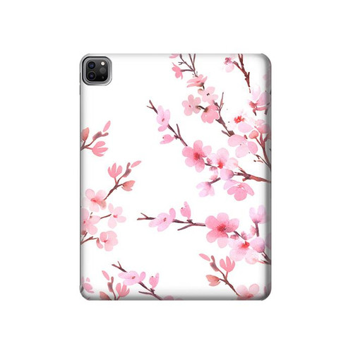 S3707 Pink Cherry Blossom Spring Flower Hard Case For iPad Pro 12.9 (2022,2021,2020,2018, 3rd, 4th, 5th, 6th)