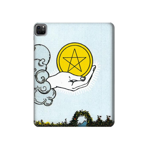 S3722 Tarot Card Ace of Pentacles Coins Hard Case For iPad Pro 12.9 (2022,2021,2020,2018, 3rd, 4th, 5th, 6th)