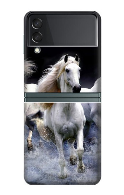 S0246 White Horse Case For Samsung Galaxy Z Flip 3 5G