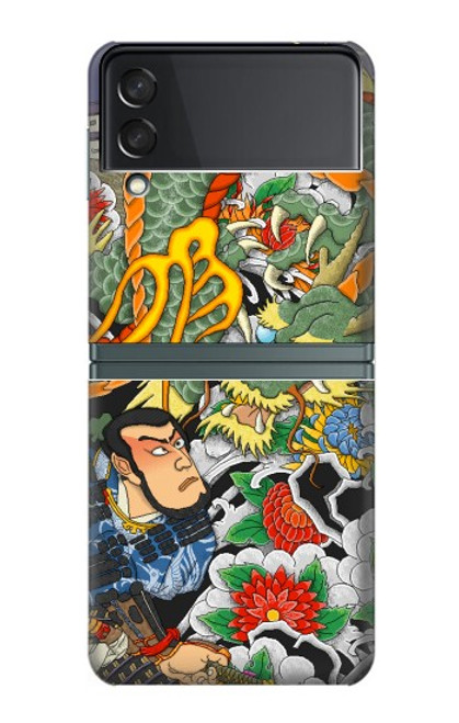 S0454 Japan Tattoo Case For Samsung Galaxy Z Flip 3 5G