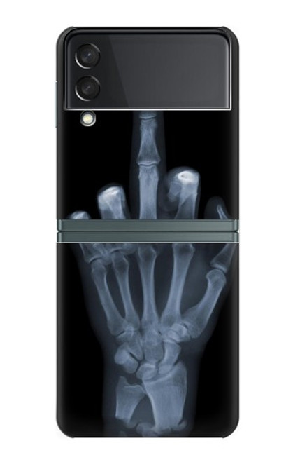 S1143 X-ray Hand Middle Finger Case For Samsung Galaxy Z Flip 3 5G