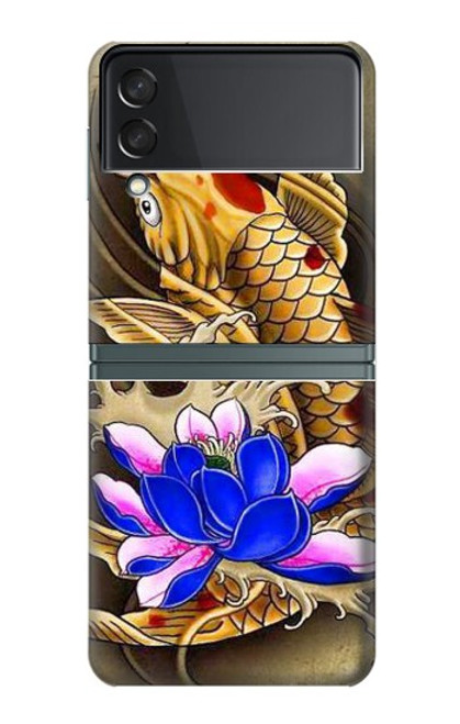 S1604 Carp Koi Fish Japanese Tattoo Case For Samsung Galaxy Z Flip 3 5G