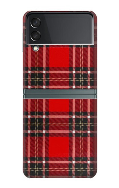 S2374 Tartan Red Pattern Case For Samsung Galaxy Z Flip 3 5G