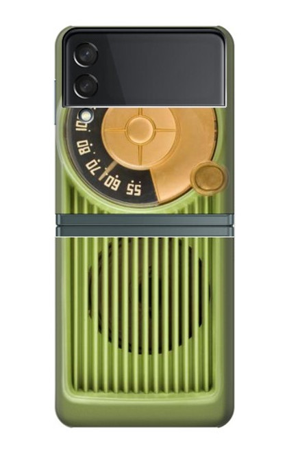 S2656 Vintage Bakelite Radio Green Case For Samsung Galaxy Z Flip 3 5G