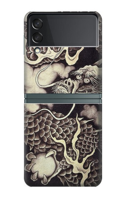 S2719 Japan Painting Dragon Case For Samsung Galaxy Z Flip 3 5G