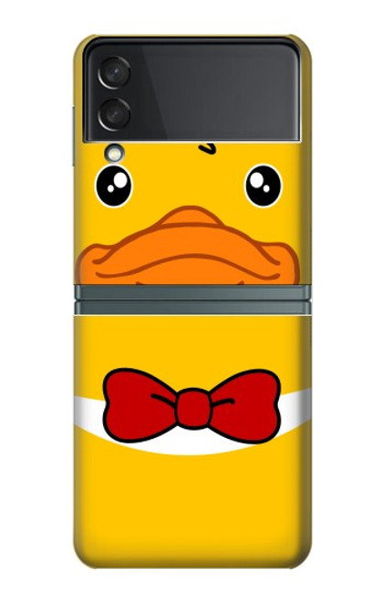 S2760 Yellow Duck Tuxedo Cartoon Case For Samsung Galaxy Z Flip 3 5G