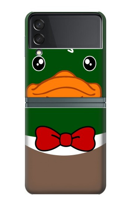 S2762 Green Head Mallard Duck Tuxedo Cartoon Case For Samsung Galaxy Z Flip 3 5G
