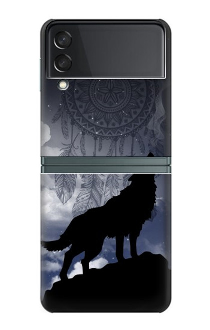 S3011 Dream Catcher Wolf Howling Case For Samsung Galaxy Z Flip 3 5G