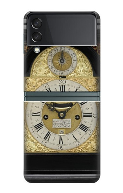 S3144 Antique Bracket Clock Case For Samsung Galaxy Z Flip 3 5G
