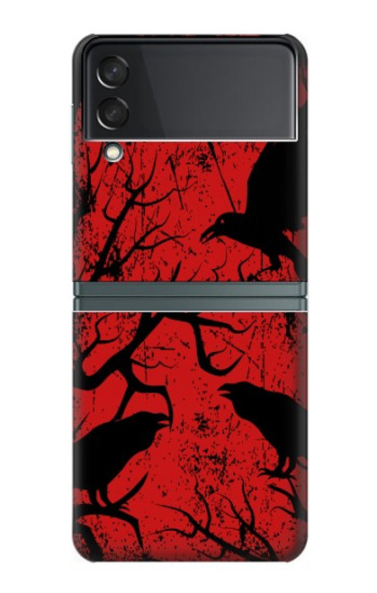 S3325 Crow Black Blood Tree Case For Samsung Galaxy Z Flip 3 5G