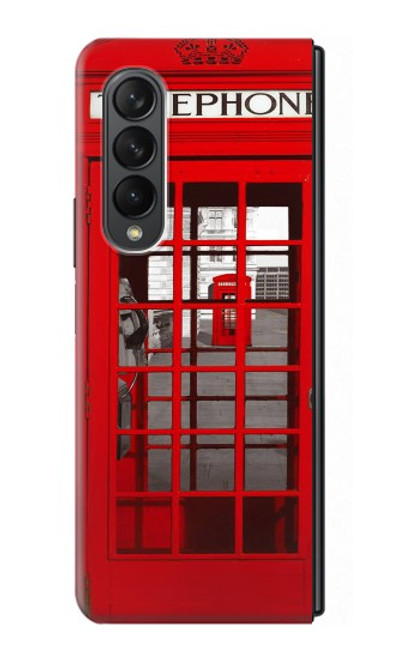 S0058 British Red Telephone Box Case For Samsung Galaxy Z Fold 3 5G